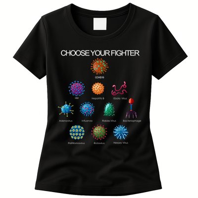 Choose Your Fighter Virus Flu Pandemic Womens T-Shirt