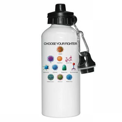 Choose Your Fighter Virus Flu Pandemic Aluminum Water Bottle