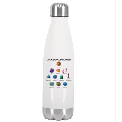 Choose Your Fighter Virus Flu Pandemic Stainless Steel Insulated Water Bottle