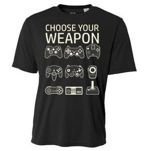 Choose Your Weapon Gaming Controllers Console Gamer Funny Cooling Performance Crew T-Shirt