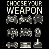 Choose Your Weapon Gaming Controllers Console Gamer Funny Hoodie