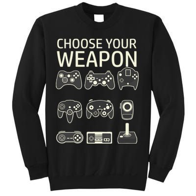 Choose Your Weapon Gaming Controllers Console Gamer Funny Sweatshirt