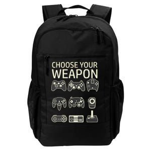 Choose Your Weapon Gaming Controllers Console Gamer Funny Daily Commute Backpack