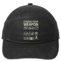 Choose Your Weapon Gaming Controllers Console Gamer Funny 7-Panel Snapback Hat