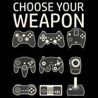 Choose Your Weapon Gaming Controllers Console Gamer Funny 7-Panel Snapback Hat