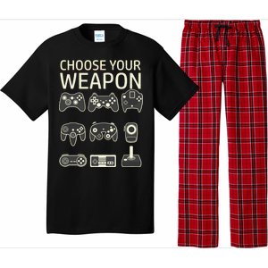 Choose Your Weapon Gaming Controllers Console Gamer Funny Pajama Set