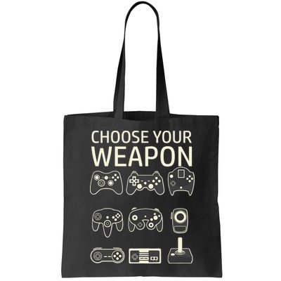 Choose Your Weapon Gaming Controllers Console Gamer Funny Bag