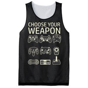 Choose Your Weapon Gaming Controllers Console Gamer Funny Mesh Reversible Basketball Jersey Tank