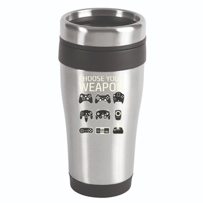 Choose Your Weapon Gaming Controllers Console Gamer Funny 16oz Travel Tumbler