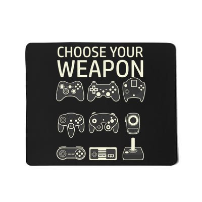 Choose Your Weapon Gaming Controllers Console Gamer Funny Mousepad