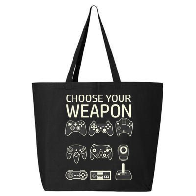 Choose Your Weapon Gaming Controllers Console Gamer Funny 25L Jumbo Tote