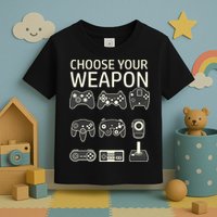 Choose Your Weapon Gaming Controllers Console Gamer Funny Toddler T-Shirt