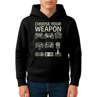 Choose Your Weapon Gaming Controllers Console Gamer Funny Kids Hoodie