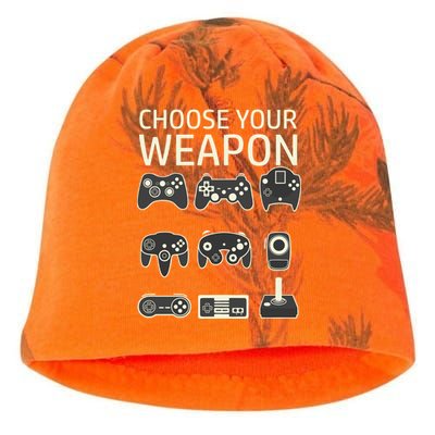 Choose Your Weapon Gaming Controllers Console Gamer Funny Kati - Camo Knit Beanie