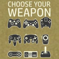 Choose Your Weapon Gaming Controllers Console Gamer Funny Garment-Dyed Women's Muscle Tee