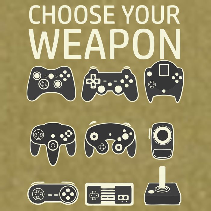 Choose Your Weapon Gaming Controllers Console Gamer Funny Garment-Dyed Women's Muscle Tee