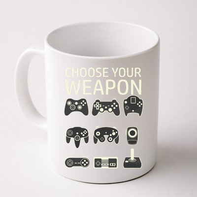 Choose Your Weapon Gaming Controllers Console Gamer Funny Coffee Mug