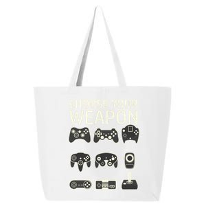 Choose Your Weapon Gaming Controllers Console Gamer Funny 25L Jumbo Tote