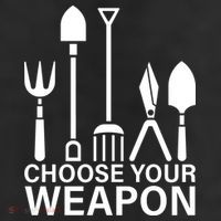 Choose Your Weapons Gardening Tools 7 Panel Mesh Trucker Snapback Hat