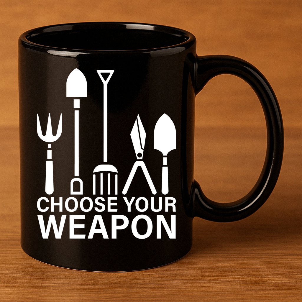 Choose Your Weapons Gardening Tools 11oz C Handle Ceramic Mug