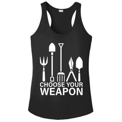 Choose Your Weapons Gardening Tools Ladies PosiCharge Competitor Racerback Tank