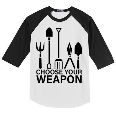 Choose Your Weapons Gardening Tools Kids Colorblock Raglan Jersey