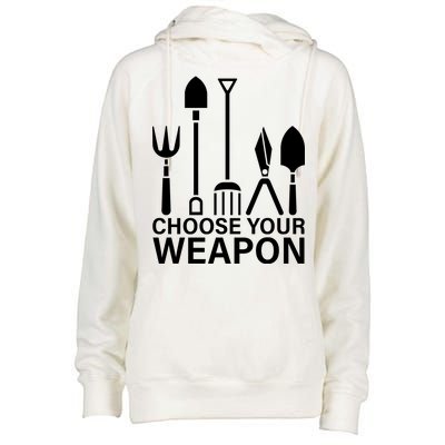 Choose Your Weapons Gardening Tools Womens Funnel Neck Pullover Hood