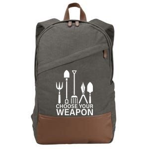 Choose Your Weapons Gardening Tools Cotton Canvas Backpack