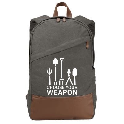 Choose Your Weapons Gardening Tools Cotton Canvas Backpack