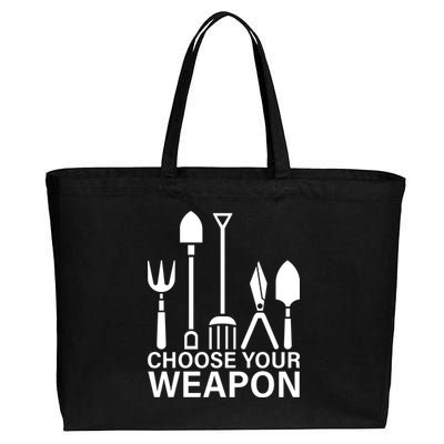 Choose Your Weapons Gardening Tools Cotton Canvas Jumbo Tote