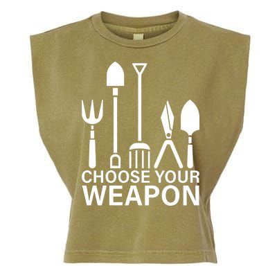 Choose Your Weapons Gardening Tools Garment-Dyed Women's Muscle Tee