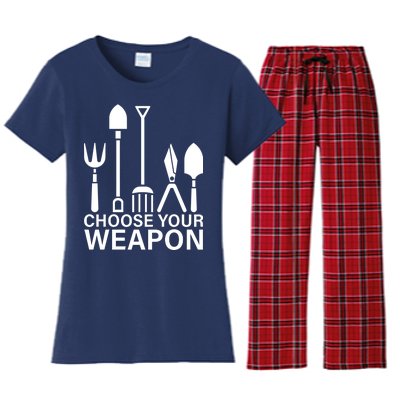 Choose Your Weapons Gardening Tools Women's Flannel Pajama Set