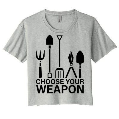 Choose Your Weapons Gardening Tools Women's Crop Top Tee