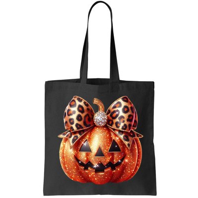 Cute Halloween Pumpkin Leopard Bow Bag