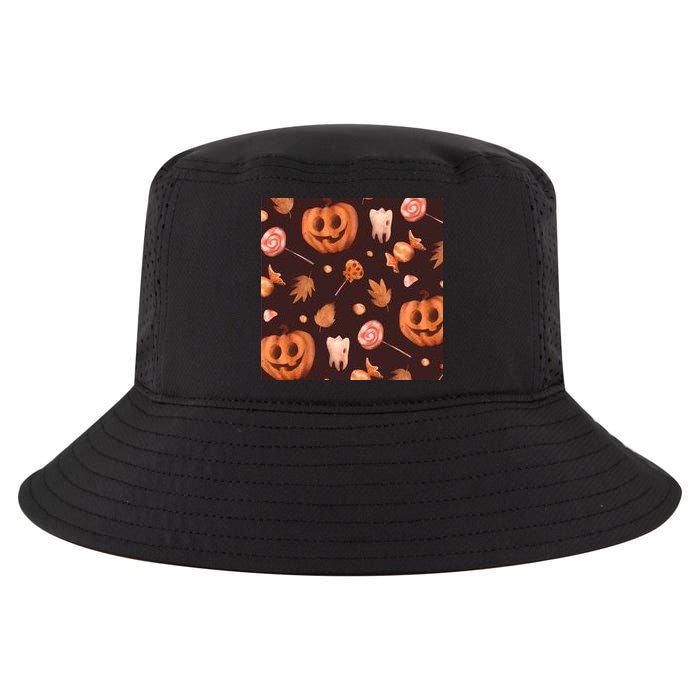 Creepy Halloween Pumpkin Candy Cool Comfort Performance Bucket Hat