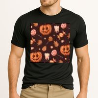 Creepy Halloween Pumpkin Candy Cooling Performance Crew T-Shirt