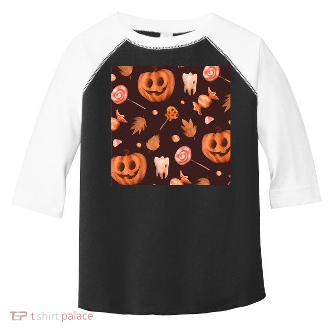 Creepy Halloween Pumpkin Candy Toddler Fine Jersey T-Shirt