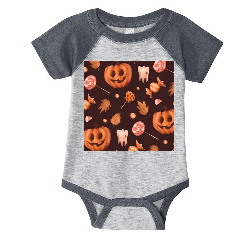 Creepy Halloween Pumpkin Candy Infant Baby Jersey Bodysuit