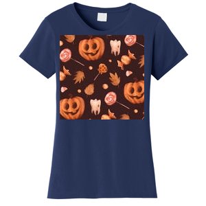 Creepy Halloween Pumpkin Candy Women's T-Shirt