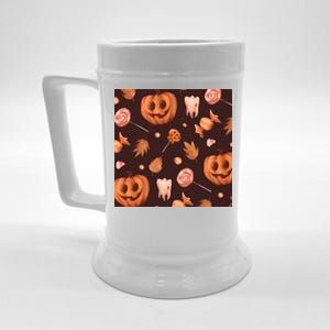 Creepy Halloween Pumpkin Candy Beer Stein