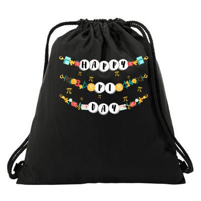 Cute Happy Pi Day 3.14 Friendship Bracelet Math Teachers Drawstring Bag