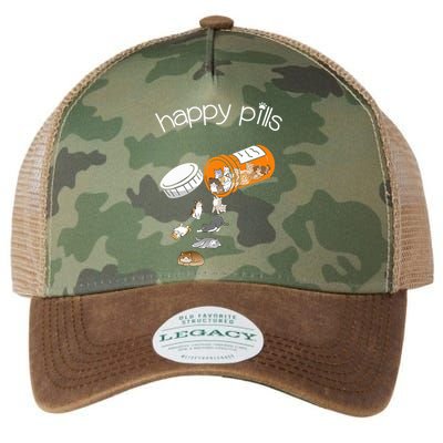 Cat Happy Pills Cute Cat, Funny Cat Encouragement Legacy Tie Dye Trucker Hat