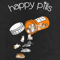Cat Happy Pills Cute Cat, Funny Cat Encouragement Adult Drive Performance Visor