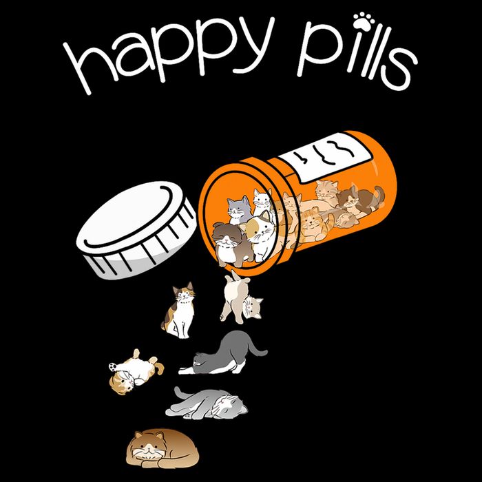 Cat Happy Pills Cute Cat, Funny Cat Encouragement Wool Snapback Cap