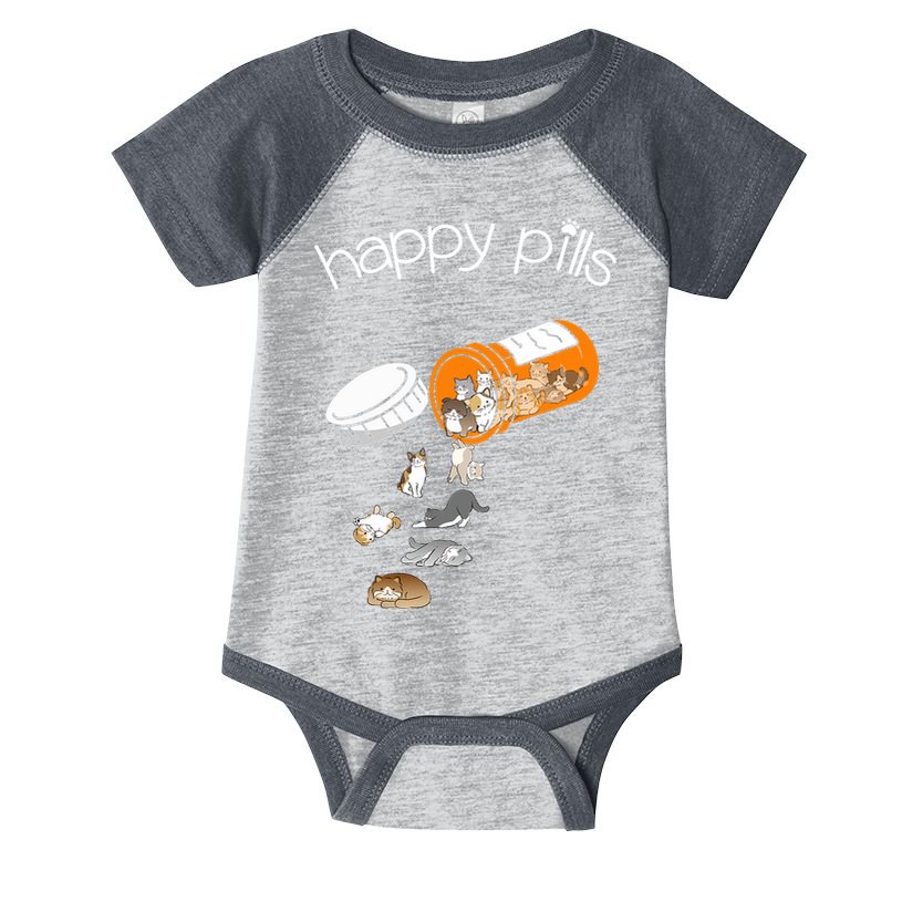 Cat Happy Pills Cute Cat, Funny Cat Encouragement Infant Baby Jersey Bodysuit