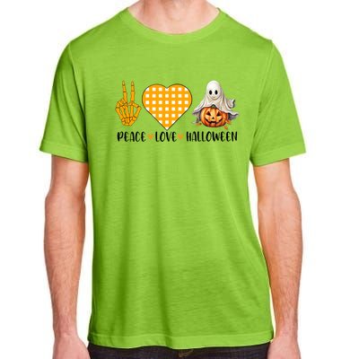 Cute Halloween Peace Love And Gnome Fall Gift Adult ChromaSoft Performance T-Shirt