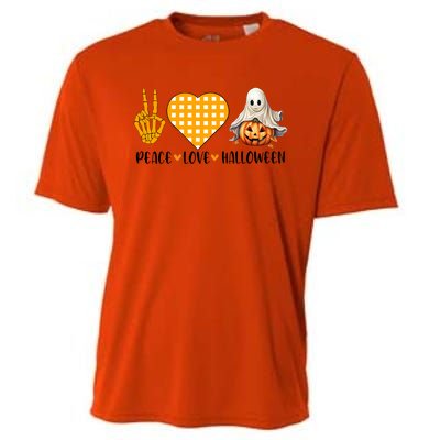 Cute Halloween Peace Love And Gnome Fall Gift Cooling Performance Crew T-Shirt