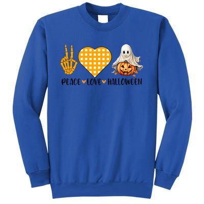 Cute Halloween Peace Love And Gnome Fall Gift Sweatshirt