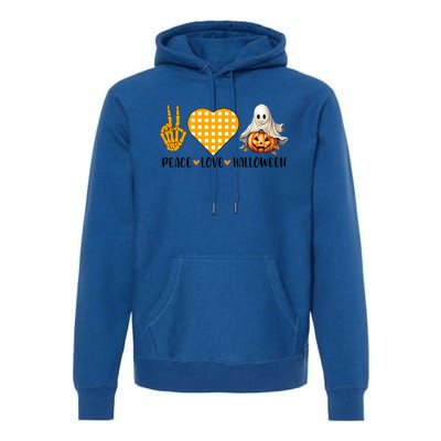 Cute Halloween Peace Love And Gnome Fall Gift Premium Hoodie