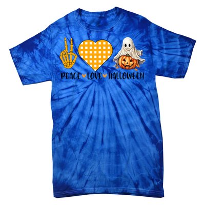 Cute Halloween Peace Love And Gnome Fall Gift Tie-Dye T-Shirt